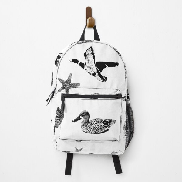 Item preview, Shells and Ducks Pattern in Black and White designed and sold by DeAnna Hickman.