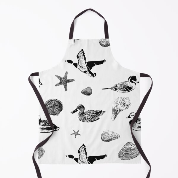 Item preview, Shells and Ducks Pattern in Black and White designed and sold by DeAnna Hickman.