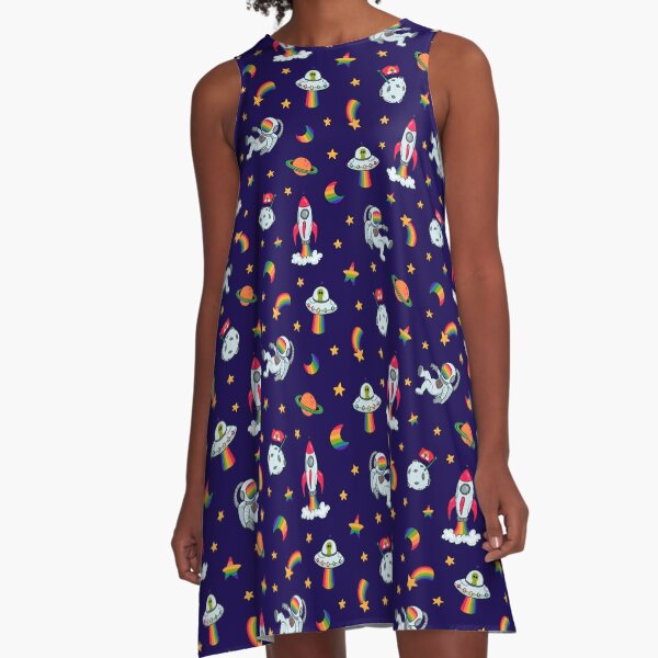 Item preview, Rainbow Astronauts (dark blue) designed and sold by AllyArtDesigns.