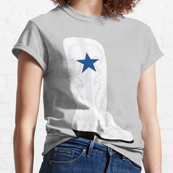 Women's Dallas Cowboys White Practice Glitter T-Shirt