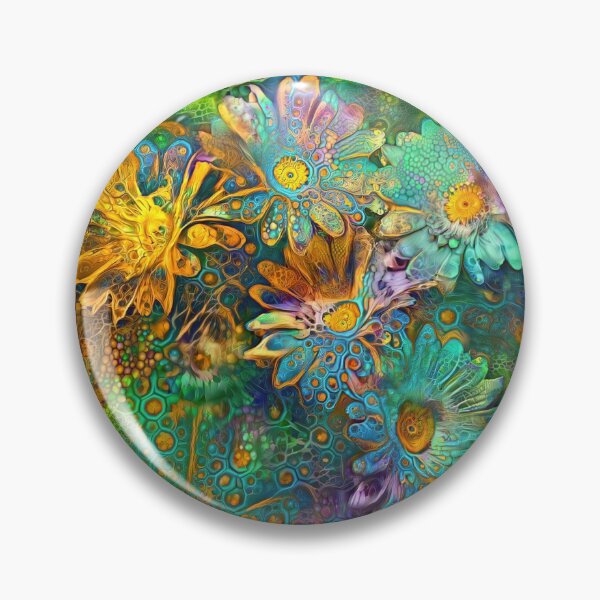 Item preview, Flower abstract digital painting designed and sold by blackhalt.