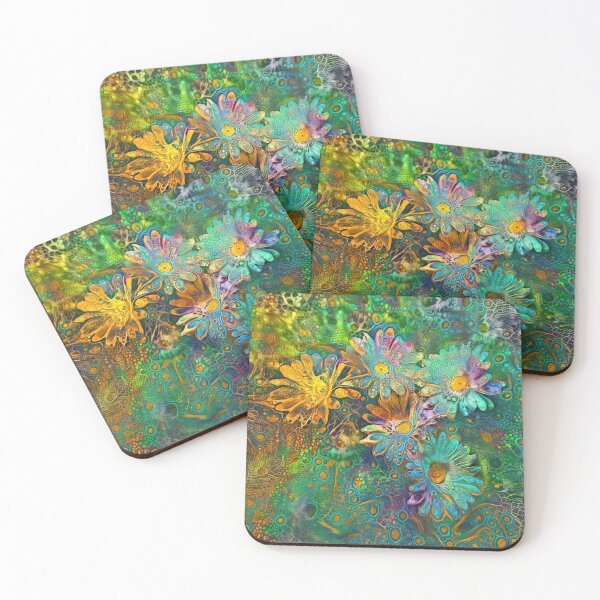 Item preview, Flower abstract digital painting designed and sold by blackhalt.