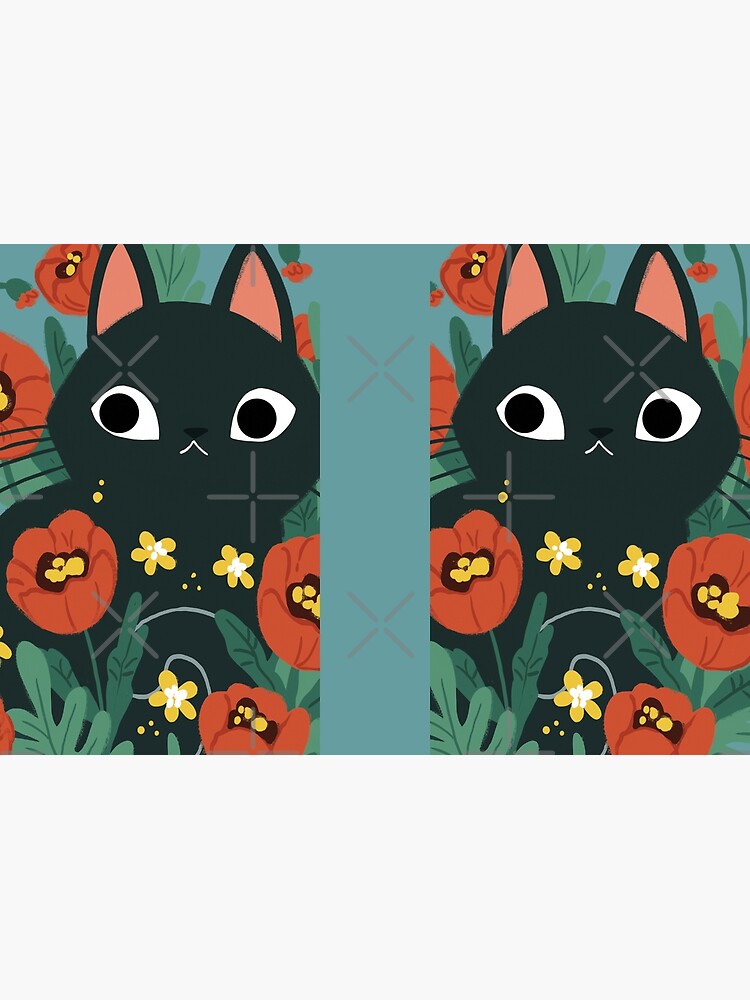 Cat in Poppy Flowers by michelledraws