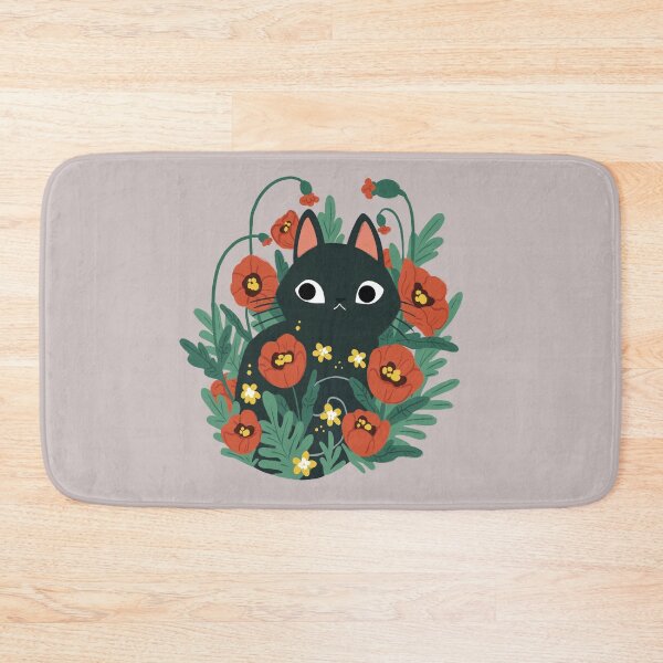 Item preview, Cat in Poppy Flowers  designed and sold by michelledraws.