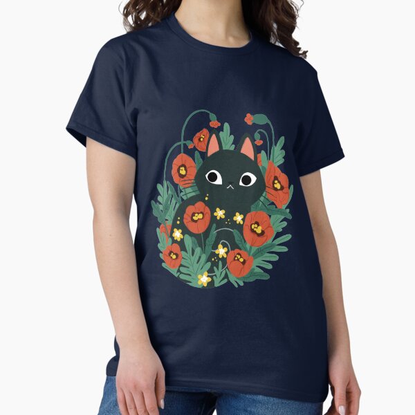 Item preview, Cat in Poppy Flowers  designed and sold by michelledraws.