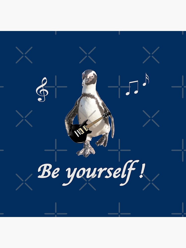 Thumbnail 2 von 2, Stofftasche, Geschenkidee lustiger, cooler Pinguin Musik designt und verkauft von Igelchen.