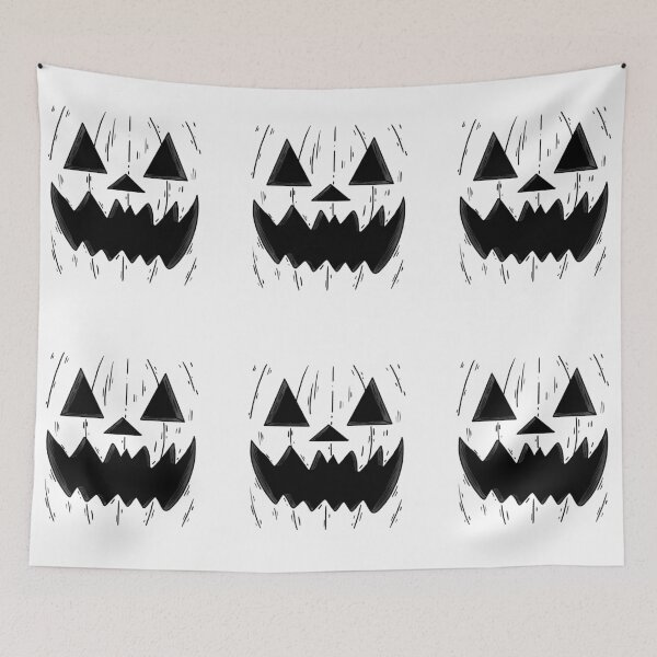 Item preview, scary pumpkin face halloween light mode designed and sold by felric.