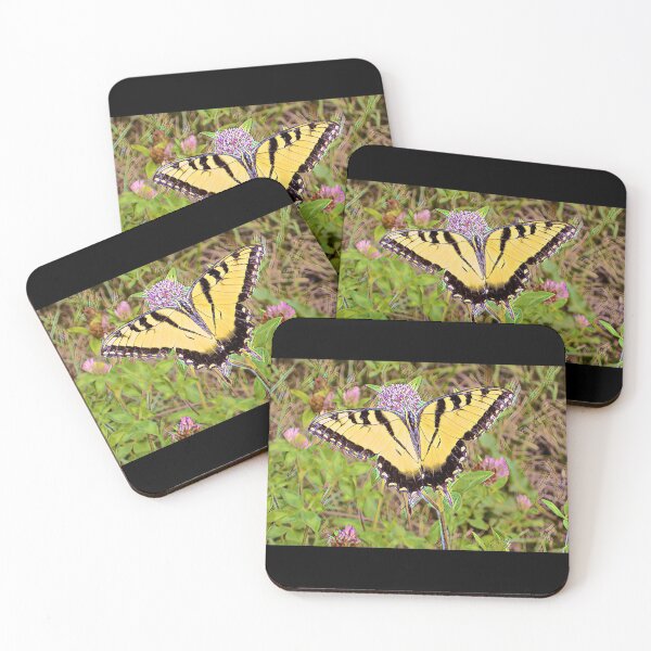 Item preview, Eastern Tiger Swallowtail Butterfly and Clover Blossom designed and sold by Figglywig Art Studios.