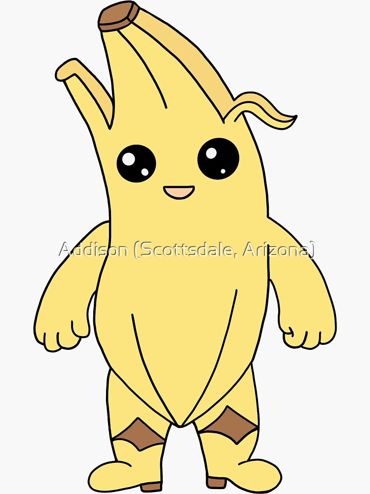 Skin Fortnite Stickers Redbubble - ima banana dance off roblox video youtube