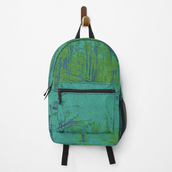 Nature Lovers Gift - Into the Woods - Teal Blue Green Abstract Nature Art Backpack