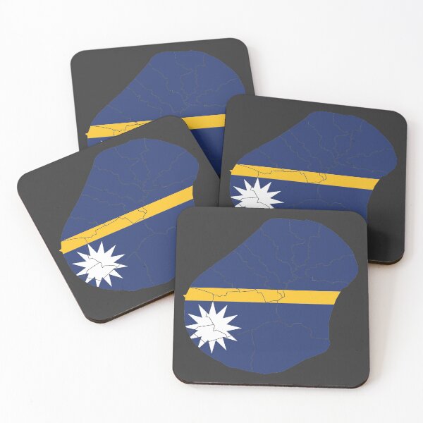 Item preview, Nauru Flag Map with regions designed and sold by Alo.