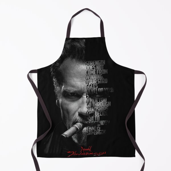 Item preview, Black and white Arnold Schwarzenegger inspirational quote. designed and sold by Enea Kelo.