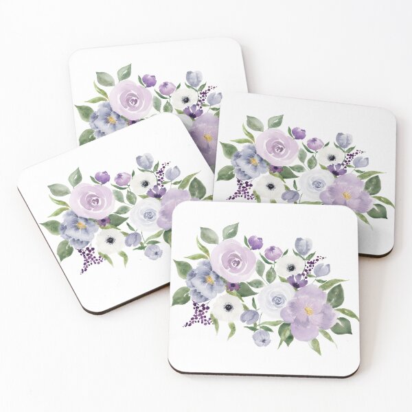 Item preview, Watercolor Floral Design- Cool Colors designed and sold by Angelina Meyer.