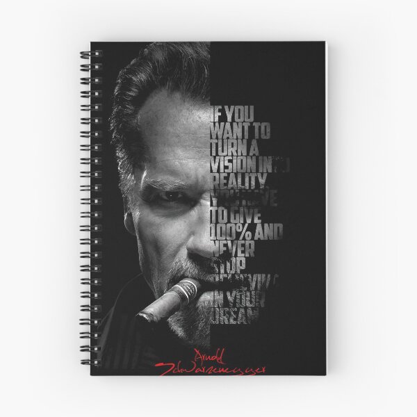 Item preview, Black and white Arnold Schwarzenegger inspirational quote. designed and sold by Enea Kelo.