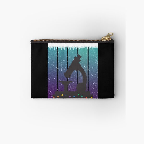 Item preview, SNOW ICE BLUE SUNSET GRUNGE with CHRISTMAS MICROSCOPE MEDICAL LABORATORY SCIENTIST designed and sold by Hippiesole.
