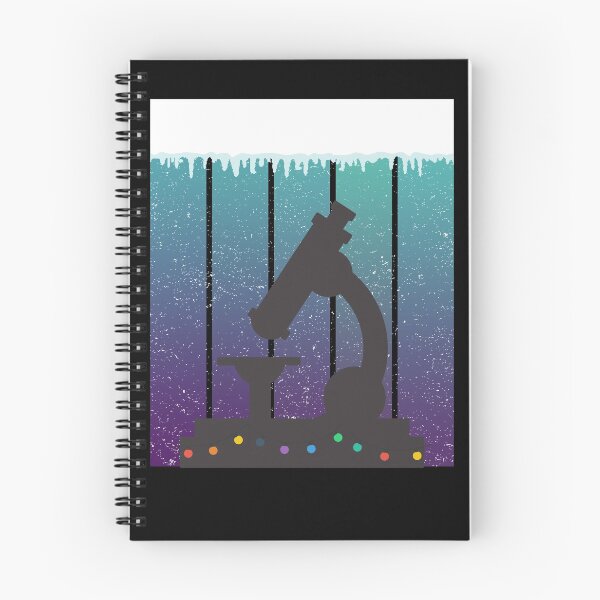 Item preview, SNOW ICE BLUE SUNSET GRUNGE with CHRISTMAS MICROSCOPE MEDICAL LABORATORY SCIENTIST designed and sold by Hippiesole.