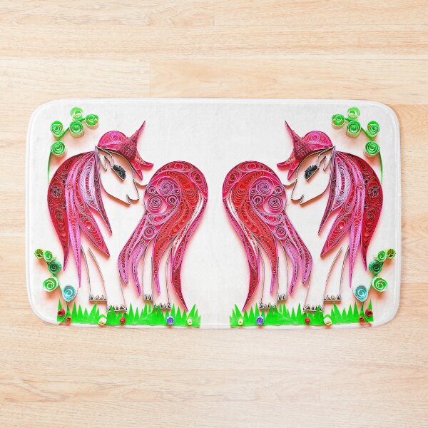 Item preview, Unicorn artwork quilled paper (1) Pink Unicorn (THIS IS A PRINT) designed and sold by folkyouall.