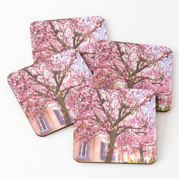 Item preview, Watercolor painting cherry blossoms plum blossoms designed and sold by seunglee.