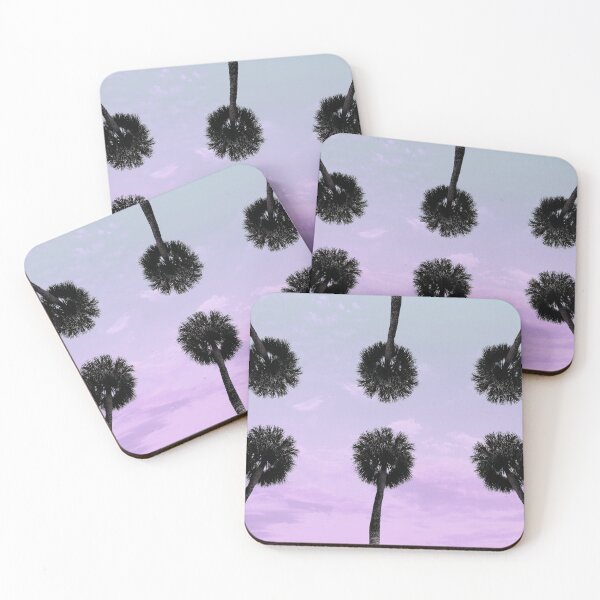 Item preview, Palm Tree with Purple Blue Sunset Ombre Sky designed and sold by MarzStudio.