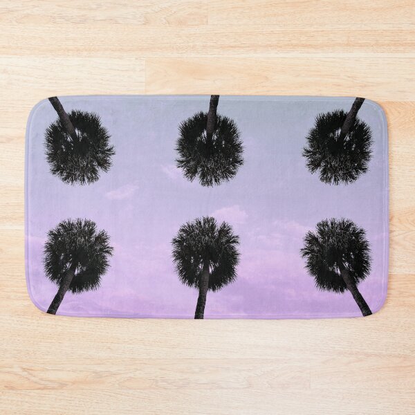 Item preview, Palm Tree with Purple Blue Sunset Ombre Sky designed and sold by MarzStudio.