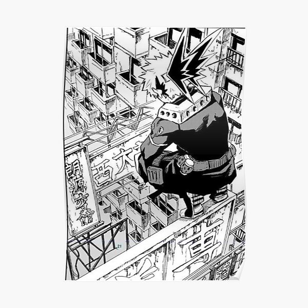 Bakugou Manga Panel Poster By Mafesodre Redbubble