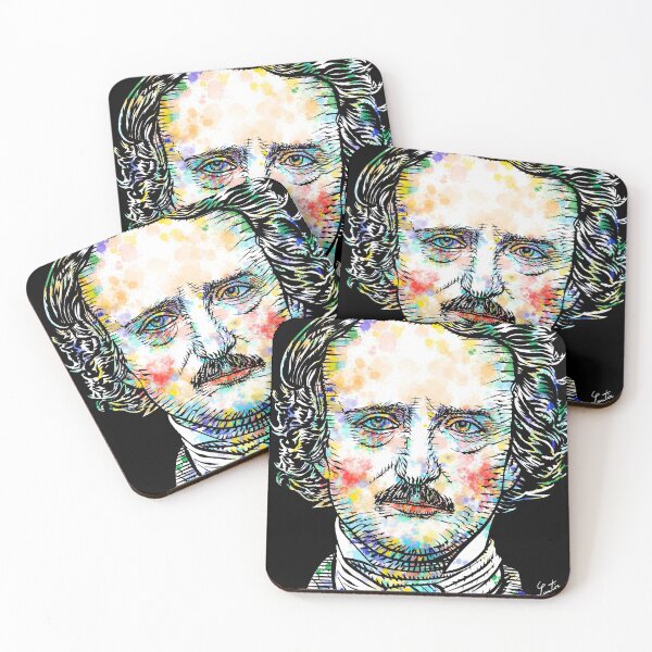 Artikelvorschau, EDGAR ALLAN POE Aquarell und Porträt entworfen und verkauft von lautir.