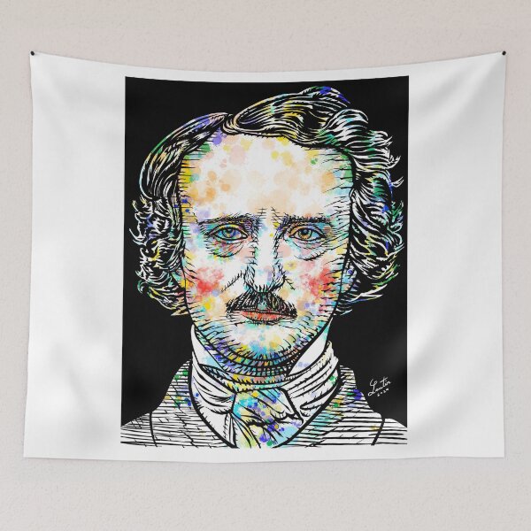Item preview, EDGAR ALLAN POE watercolor and portrait designed and sold by lautir.