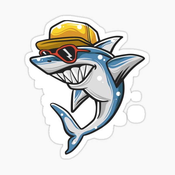 Cool Shark Sticker for Sale by kalud-zoldyck Redbubble - Main Image