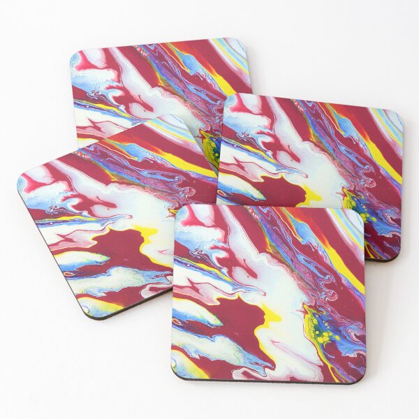 Item preview, Crimson Map acrylic abstract painting designed and sold by Color Splash Gallery.