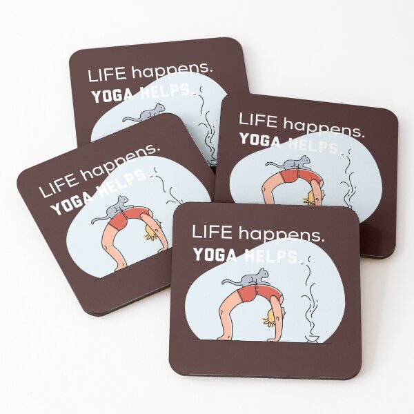 Item preview, Life Happens Yoga Helps designed and sold by Ayurveda Fun Store.