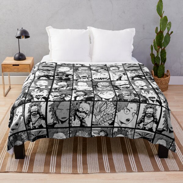 Kirishima eijirou- manga black and white version Throw Blanket