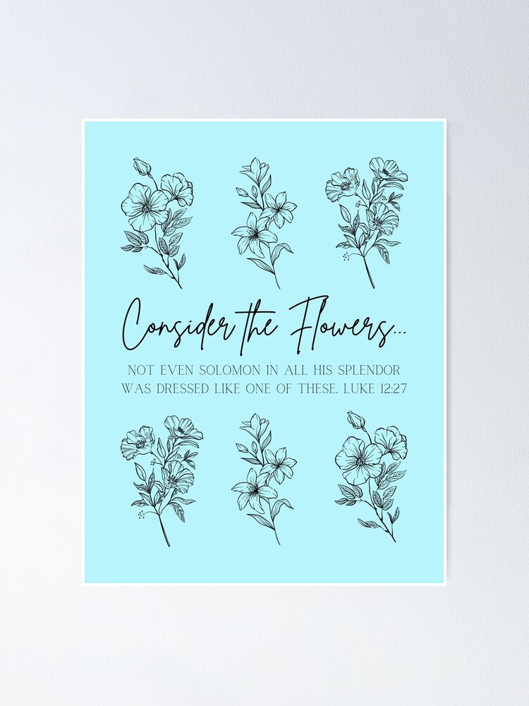 Luke 12:27 Consider the Flowers | Poster