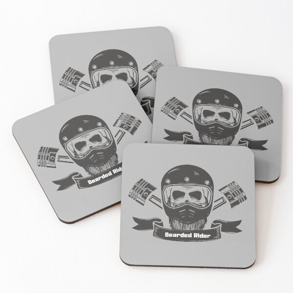 Bearded Rider Coasters (Set of 4)