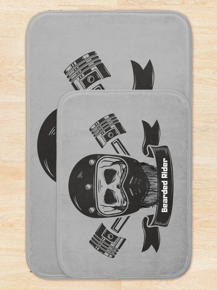 Thumbnail 5 of 6, Bath Mat, Bearded Rider designed and sold by Spicy Chilli.