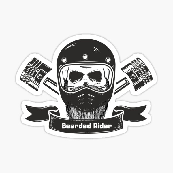 Bearded Rider Sticker