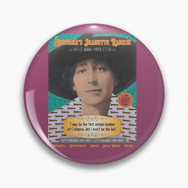 Artikelvorschau, Jeanette Rankin, amerikanische Suffragette entworfen und verkauft von Duncan Bullock.