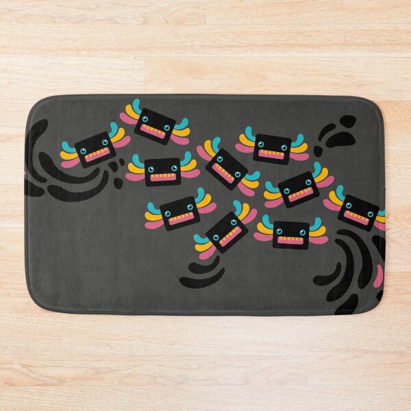 Item preview, Cute Black and Rainbow Axolotls and Whirls on Yellow Background designed and sold by XOOXOO.