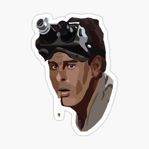 Ghostbusters Ray Stantz Cigarette Mouth Sticker