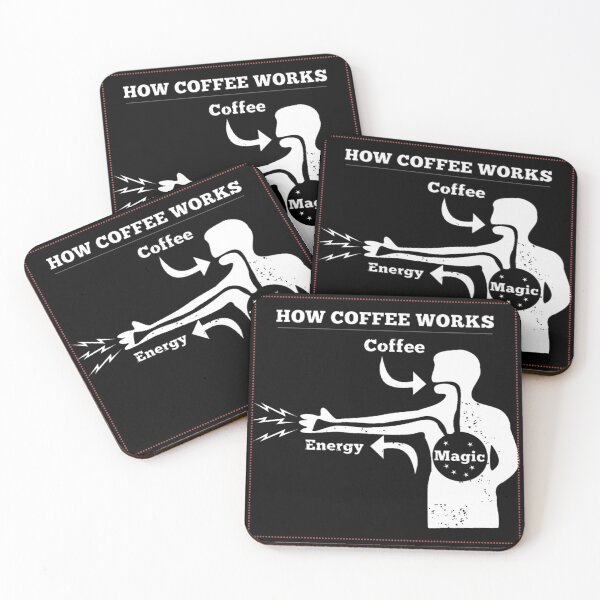 Item preview, How Coffee Works Meme (White Logo) designed and sold by FlemesShop.