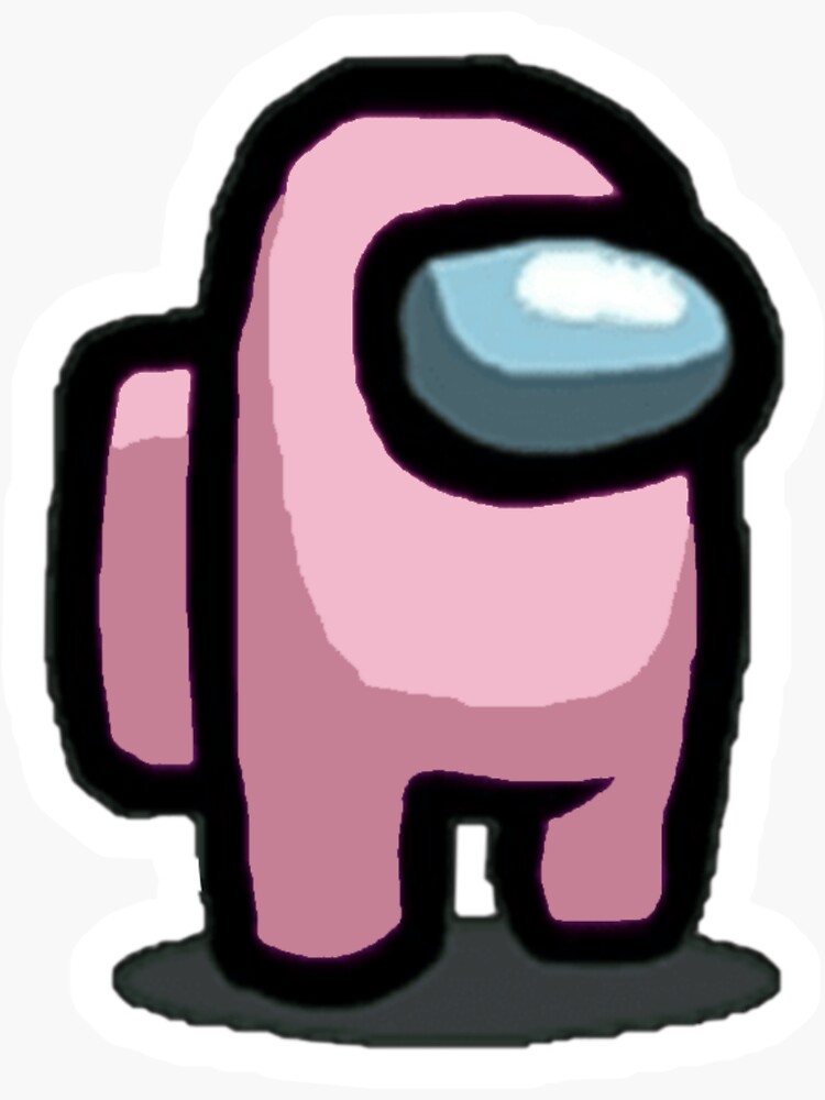 "Light Pink Among Us" Sticker by AlySiStickersCo Redbubble