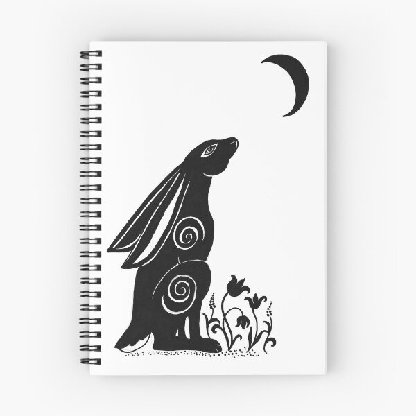 Item preview, Moon Gazing Hare. designed and sold by HennaAndHatLady.
