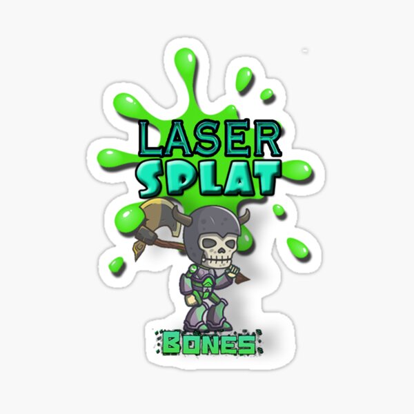 Laser Splat Character - Bones Sticker