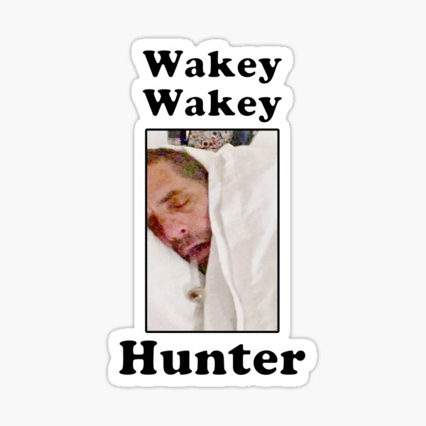 Sleeping Hunter Biden Sticker