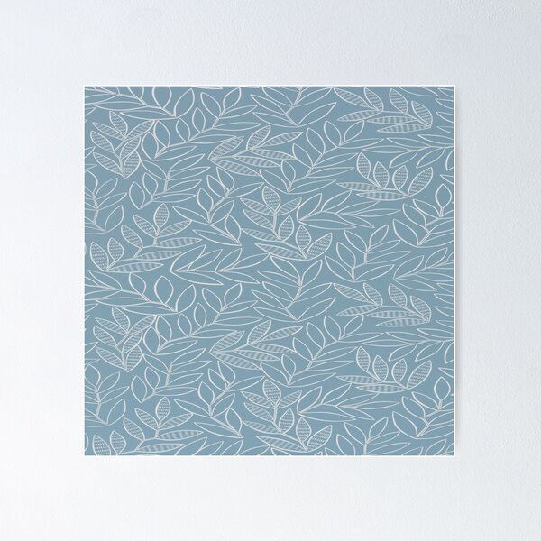 Item preview, Blue floral pattern designed and sold by Lexiliz.