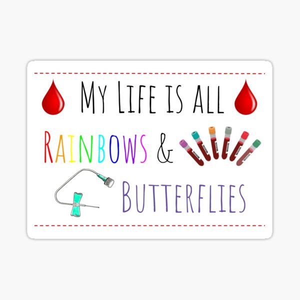 Download My Life Is All Rainbows And Butterflies Sticker By Emilycartwright Redbubble