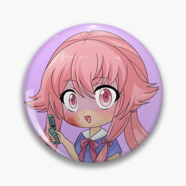 Yuno Gasai Future Diary Pin Mirai Nikki Anime Girl Tinplate Badge Pinback  Button Brooch Otaku Gift 58MM