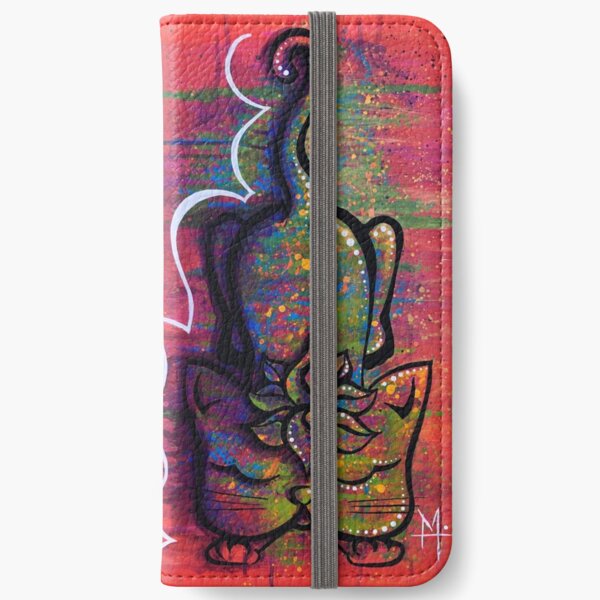 Downward Kitty iPhone Wallet