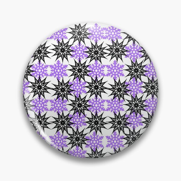 Item preview, Purple & Black Snowflakes Pattern Holiday designed and sold by LolasTees.