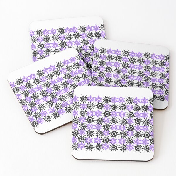 Item preview, Purple & Black Snowflakes Pattern Holiday designed and sold by LolasTees.
