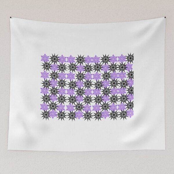 Item preview, Purple & Black Snowflakes Pattern Holiday designed and sold by LolasTees.